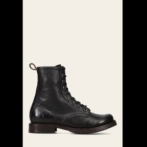 Frye Veronica Flex Combat Boot Leather Black 11